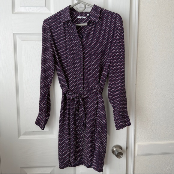Uniqlo Dresses & Skirts - UNIQLO Long Sleeve Wrap Dress | UNIQLO Dress | Shirt Dress | Silk Dress | Small